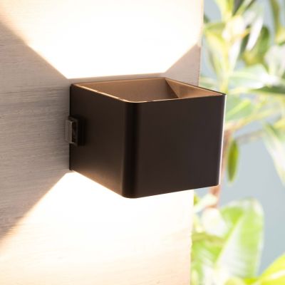 Moderni ladattava seinävalaisin musta, Puck, 4W, 3000K LED, IP44