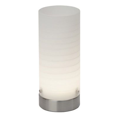 Lasi pöytävalaisin valkoinen, Mexi, 3W, 3000K LED, katkaisimella