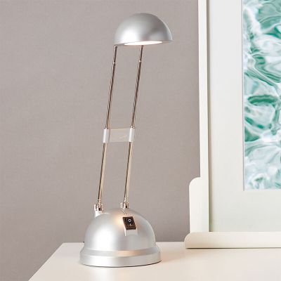 Moderni työpöytävalaisin harmaa, Louna, 6W, 2700K LED, katkaisimella