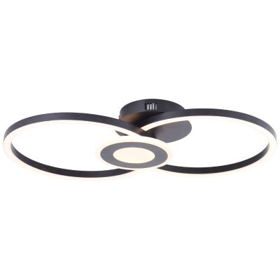 Design kattovalaisin musta, Volkert, 24W, 3000K LED