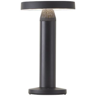 Metalli ladattava pöytävalaisin musta, Kubilay, 2W, 4000K LED, IP44, katkaisimella