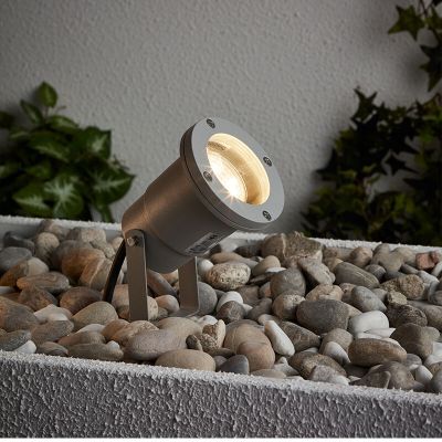 Lasi puutarhakohdevalaisin harmaa, Shanna, 3W, 3000K LED, IP44