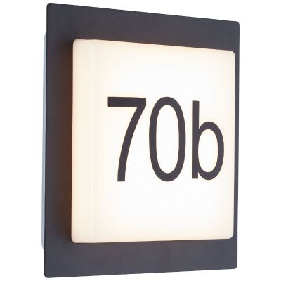 Alumiini valaistu talonumero musta, Nurcan, 9W, 3000K LED, IP44