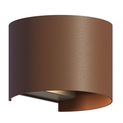 Ruosteen Värinen alumiini ylös alas seinävalaisin, Dion, 7W, 3000K LED, IP54