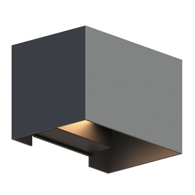 Antrasiitti alumiini ylös alas seinävalaisin, Dion, 7W, 3000K LED, IP54