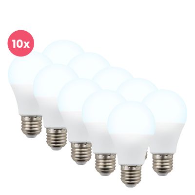 10 kpl Lagiba E27 LED-lamppuja Bradley, A60, 7W, 6500K