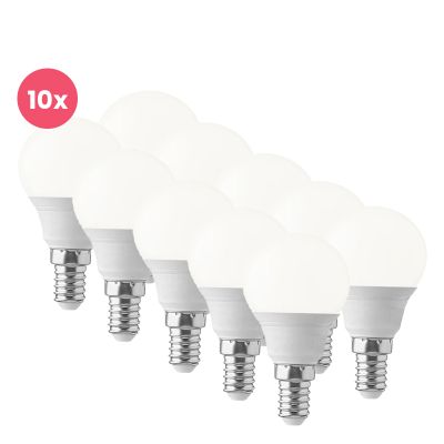 10 kpl E14 LED-lamppuja Lasco, P45, 3W, 3000K