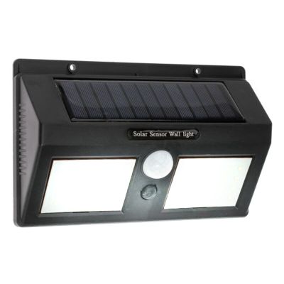Muovi aurinkovoimainen ulkovalaisin musta, Albert, 8W, 6000K LED, IP65