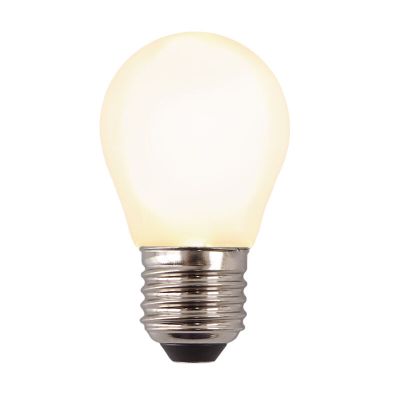 Himmennettävä E27 Olucia LED-lamppu, P45, 3W, valkoinen lasi, 2700k
