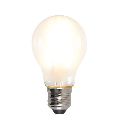 Himmennettävä E27 Olucia LED-lamppu, A60, 5W, valkoinen lasi, 2700k