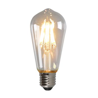 Himmennettävä E27 Olucia Edison LED-lamppu, ST58, 5W, läpinäkyvä lasi, 2700k