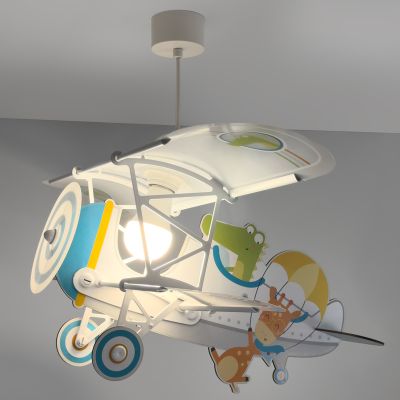 Monivärinen muovi lastenhuoneen riippuvalaisin, Crocodile plane