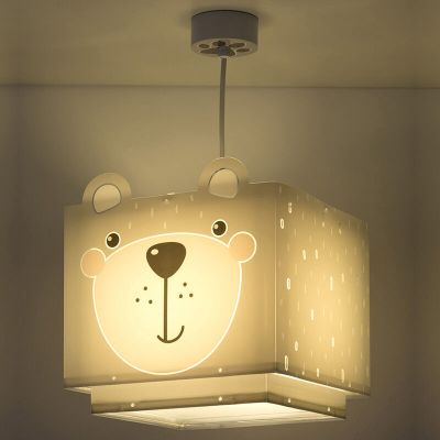 Harmaa muovi lastenhuoneen riippuvalaisin, Bear