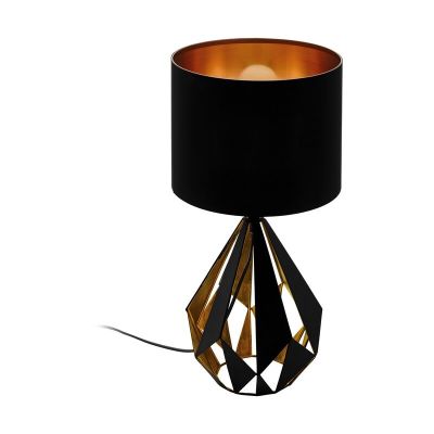 Design teräs pöytävalaisin musta, Acri, katkaisimella