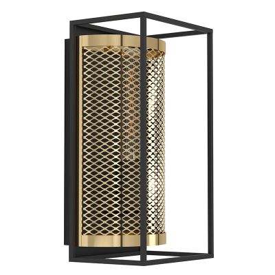 Teollinen alumiini seinävalaisin musta, Mauricio