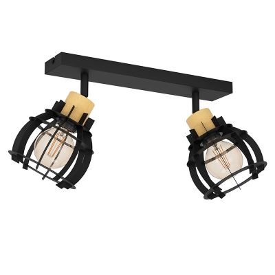 Retro alumiini kattokohdevalaisin musta, Redouan