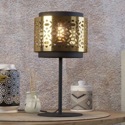 Retro teräs pöytävalaisin messinki, Quincy, katkaisimella