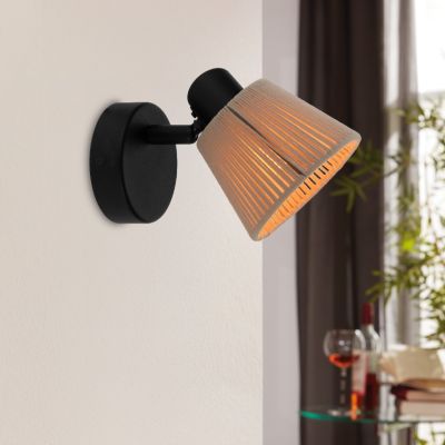 Rustiikkinen kangas seinäspotti kerma, Serah