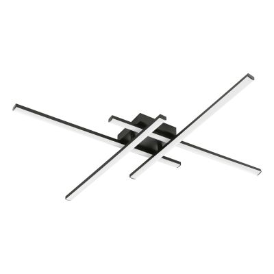 Design muovi kattolamppu musta, Vidya, 20W, 4000K LED, 3-portaisesti himmennettävä