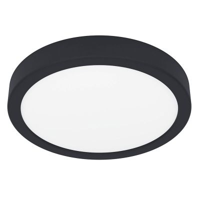 Muovi kylpyhuoneen kattovalaisin musta, Geraldo, 17W, 3000K LED, IP44