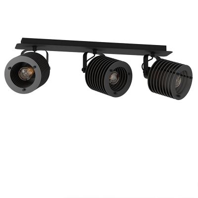 Teollinen puu kattokohdevalaisin musta, Randy