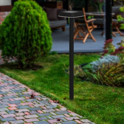 Muovi aurinkoenergialla puutarhakohdevalaisin musta, Ingemar, 8,5W, 3000K LED, IP65