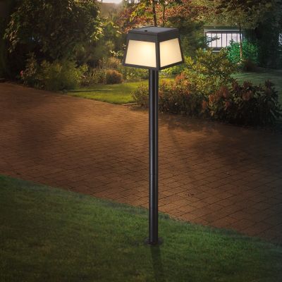 Muovi aurinkoenergialla puutarhakohdevalaisin musta, Imelda, 7,5W, 3000K LED, IP65