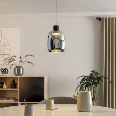 Moderni lasi äly riippuvalaisin musta, Tamika, 3,7W, RGBW LED