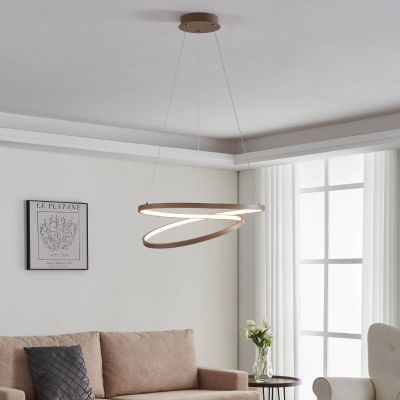 Moderni alumiini riippuvalaisin beige, Ties, 36W, 3000K LED