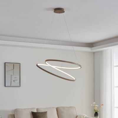 Moderni alumiini riippuvalaisin beige, Ties, 42W, 3000K LED