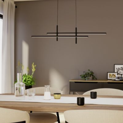 Moderni muovi riippuvalaisin musta, Thera, 20W, 3000K LED