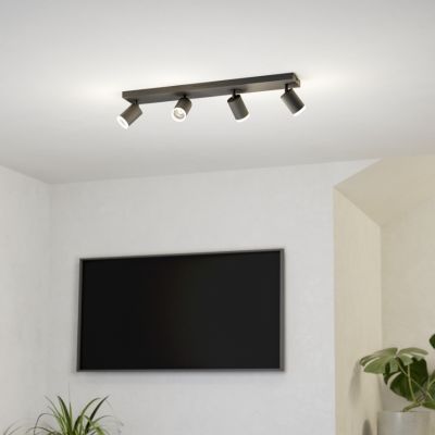 Moderni alumiini smart loftlampe musta, Mayke, 3,7W, RGBW LED