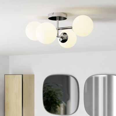 Moderni teräs kattovalaisin kromi, Cornee, 4,2W, 2700K LED, IP44