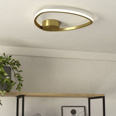 Design alumiini kattovalaisin kulta, Minouche, 9,7W, white switch LED