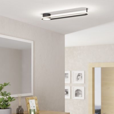 Design teräs kattovalaisin musta, Constance, 24W, white switch LED