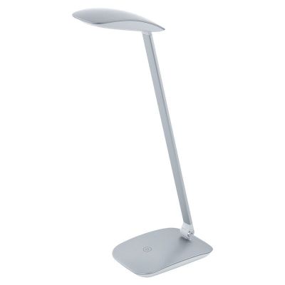 Moderni muovi työpöytävalaisin hopea, Arslan, 5W, 4000K LED, kosketushimmentimellä