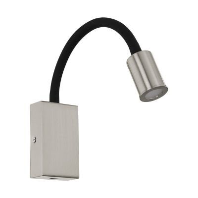 Moderni muovi seinävalaisin nikkeli, Cafer, 4W, 3000K LED, katkaisimella