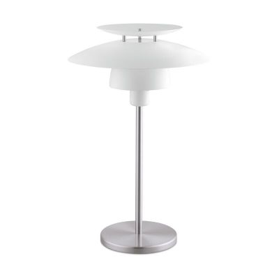 Design teräs pöytävalaisin valkoinen, Lariana, katkaisimella