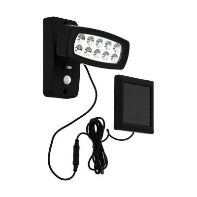 Muovi aurinkovoimainen ulkovalaisin musta, Fuat, 2W, 3000K LED, IP44