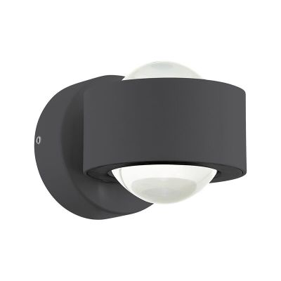 Moderni alumiini ulkovalaisin antrasiitti, Lyn, 2W, 3000K LED, IP44