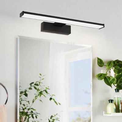Muovi peilivalaisin musta, Nancy, 7,4W, 4000K LED, IP44