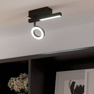 Moderni alumiini kattokohdevalaisin musta, Madelinde, 3,2W, 3000K LED