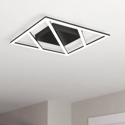 Design alumiini kattolamppu musta, Kenley, 21W, lämmin–kylmä valkoinen säädettävä LED, 3-portaisesti himmennettävä