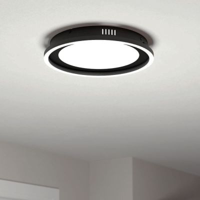 Moderni alumiini kattovalaisin musta, Thijn, 11,5W, lämmin–kylmä valkoinen säädettävä LED, 3-portaisesti himmennettävä