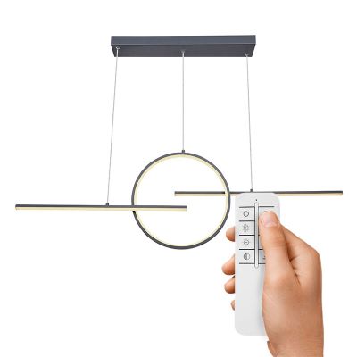 Design metalli riippuvalaisin antrasiitti, Wieger, 50W, lämmin–kylmä valkoinen säädettävä LED, kaukosäätimellä