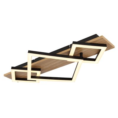 Design metalli kattovalaisin musta, Beniamino, 24W, 3000K LED