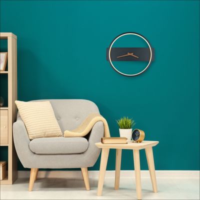 Design metalli seinävalaisin kellolla, Sybe, 12W, 3000K LED