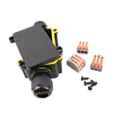 Vedenpitävä 2-tieinen kaapelikytkentä, jossa Wago-pistoke, IP68