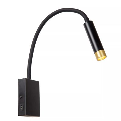 Musta metalli seinäspotti, Alec, katkaisimella