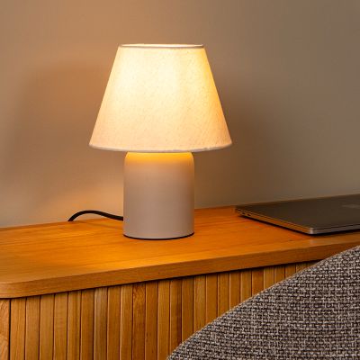 Keramiikka pöytävalaisin beige, Macia, katkaisimella
